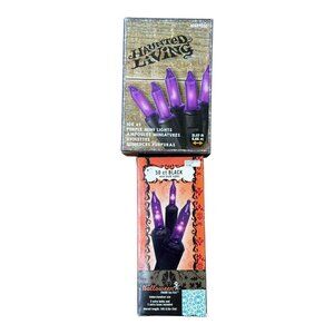 Haunted Living Purple Mini Halloween Lights 50 Ct & 100 Ct  Indoor/Outdoor Vtg